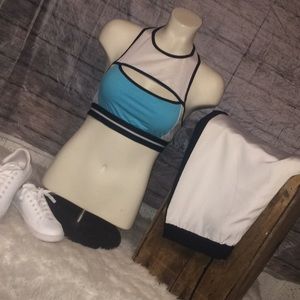 Joe Boxer Sports Bra With Cut Outs & Mesh Detail